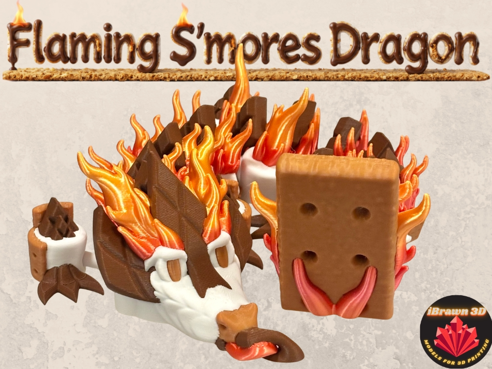 Articulated Flaming S'mores Dragon