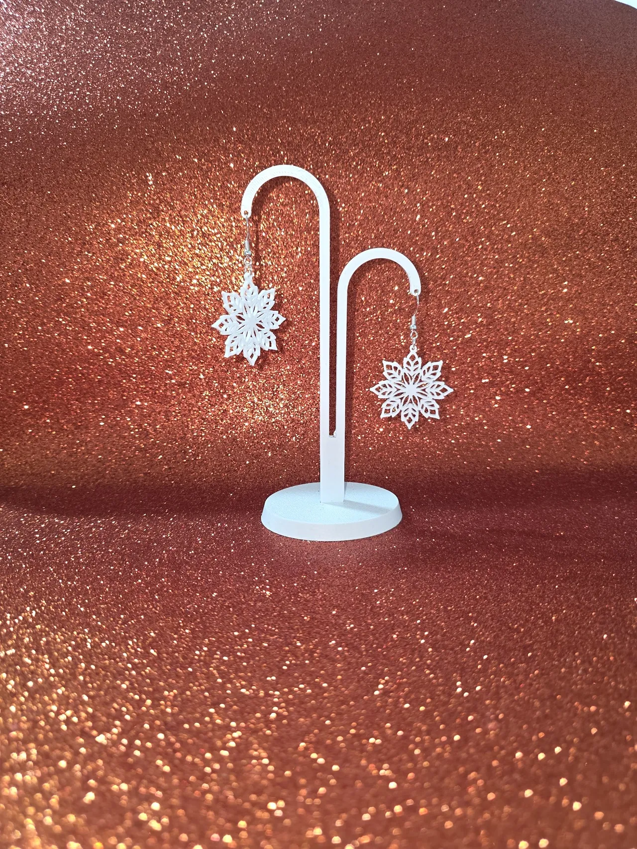 Star snowflake earring view 3