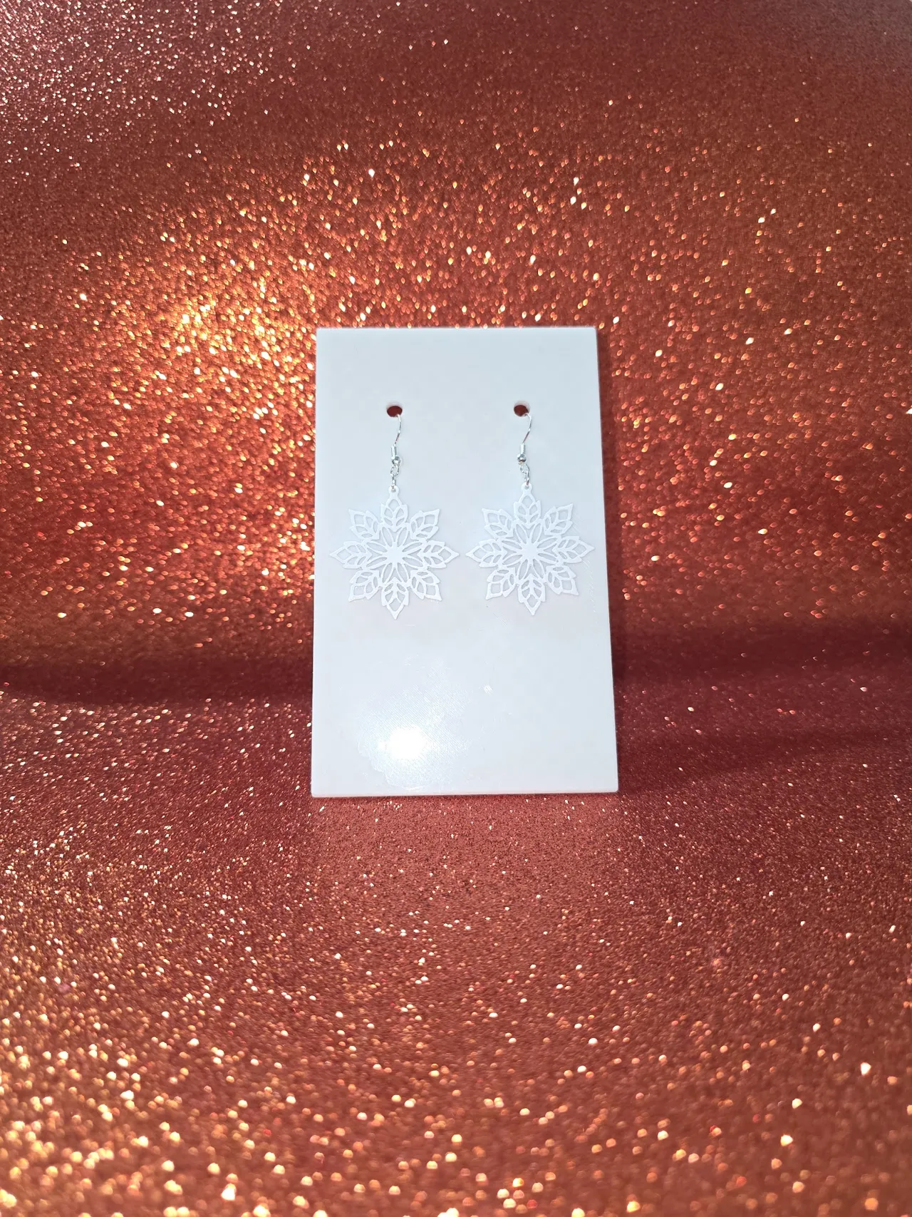 Star snowflake earring view 2