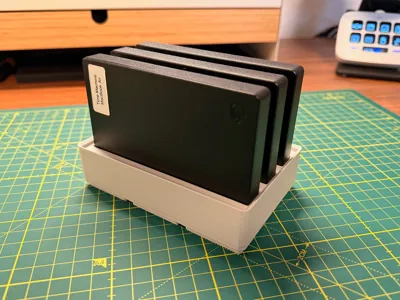 Gridfinity triple Seagate Expansion HDD bin