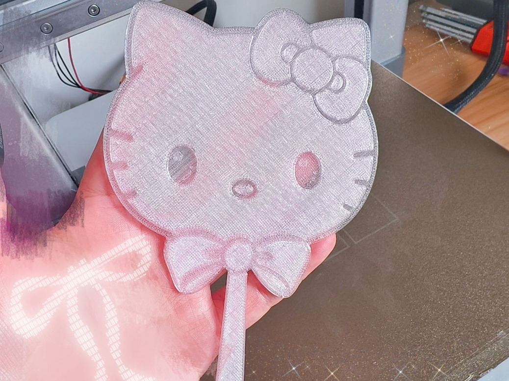 hello kitty小扇子快速打印