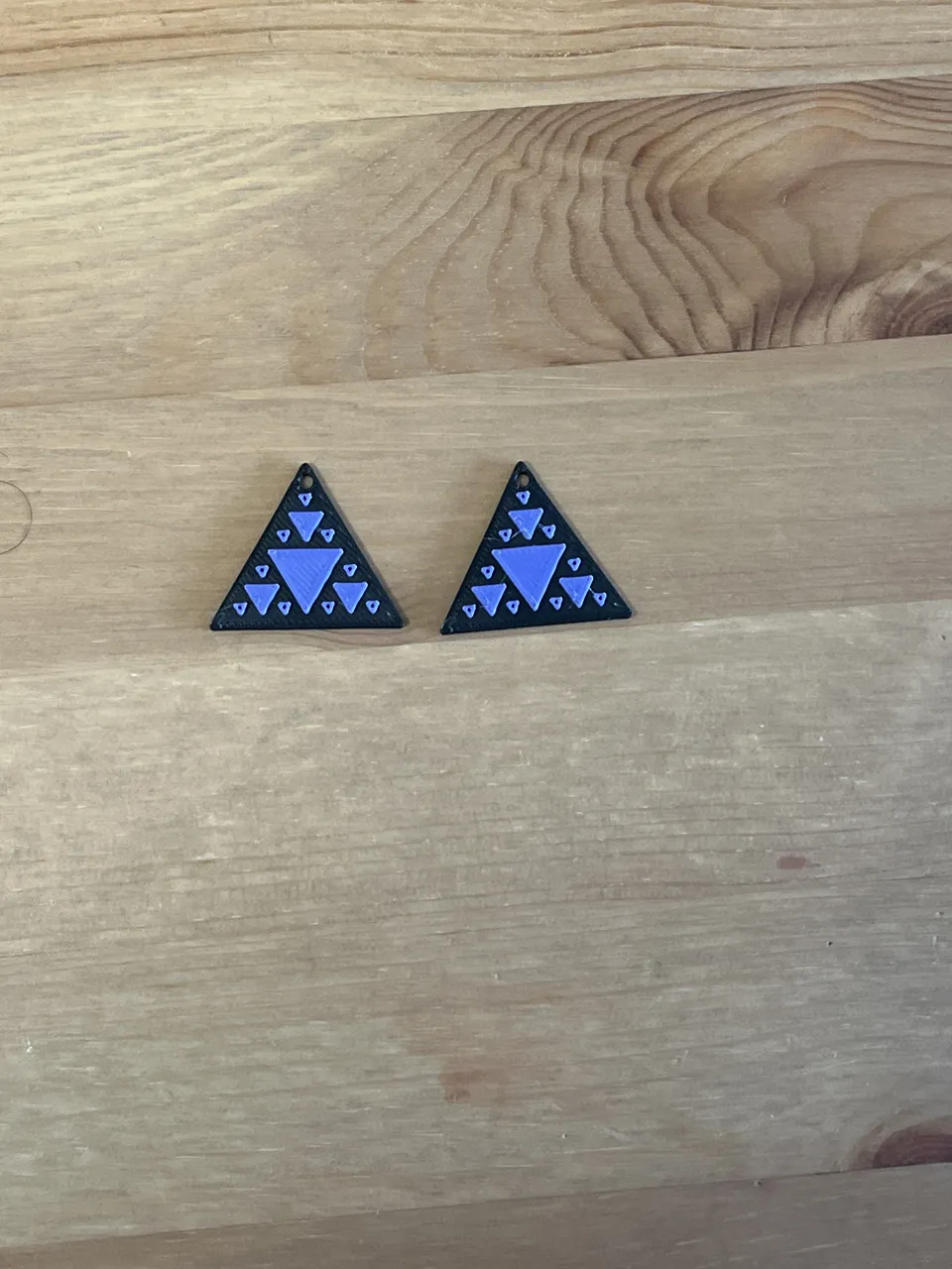 triangle earrings view 2