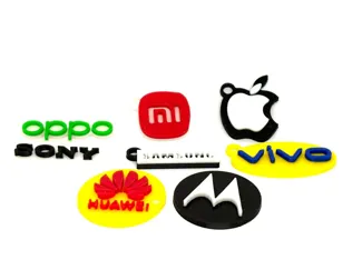 Keychains with mobile logos
