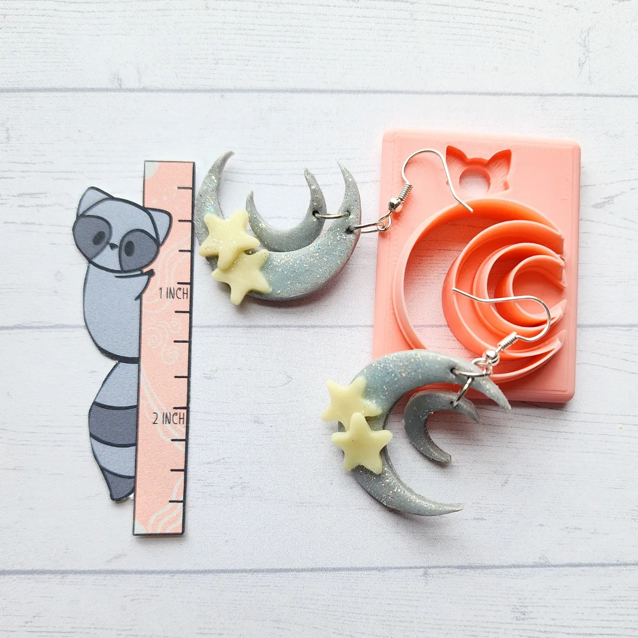 Double Moon Polymer Clay Earring Cutter view 4