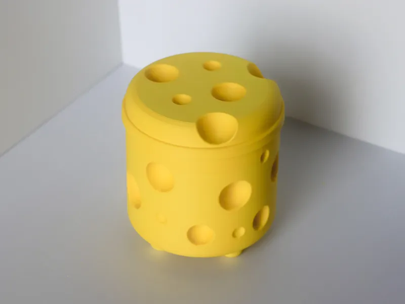 cheese-shaped trash bin