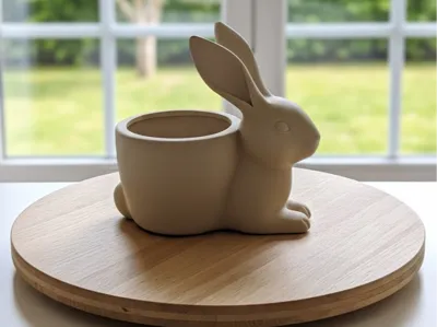 small rabbit planter
