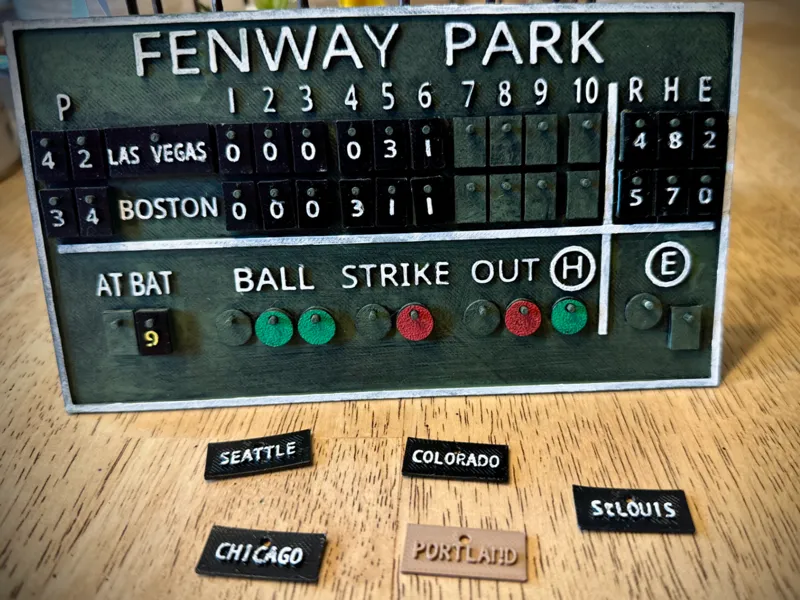 Tabletop Customizable Fenway Park Scoreboard 