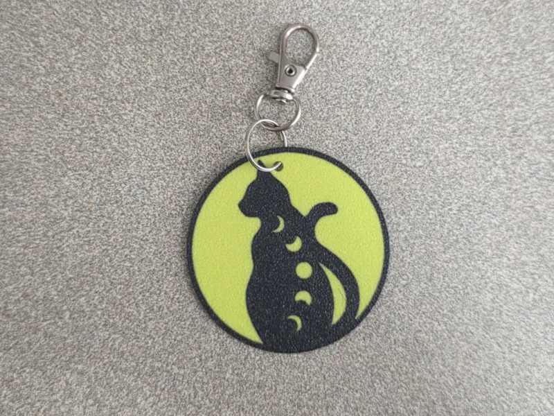 Moon Kitty Keychain