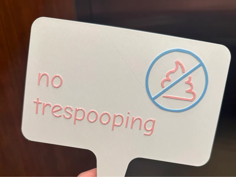 No Trespooping! Dog Sign for Garden