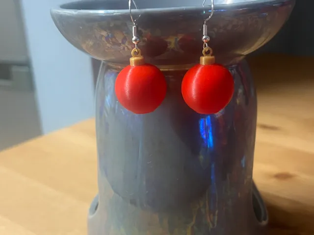 christmas bauble earrings