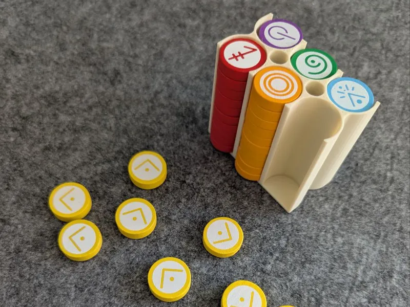Vantage wooden skill token holder
