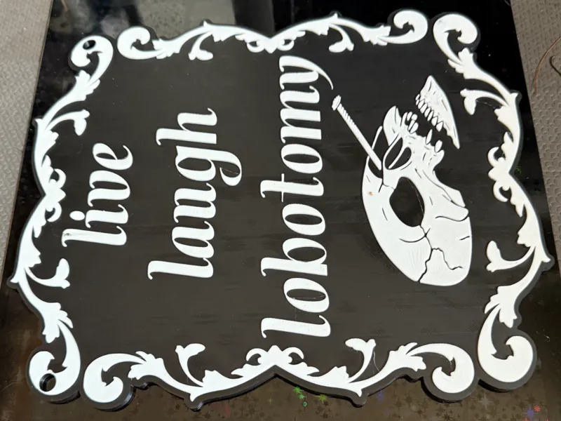 Live Laugh Lobotomy Sign