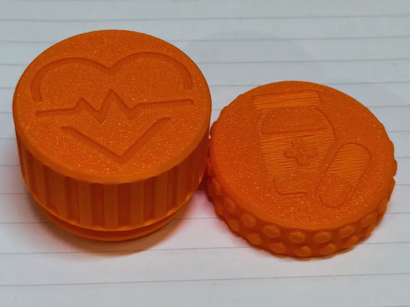 Small Pill Container with threaded lid