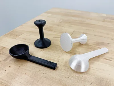 espresso double shot scoop and espresso tap