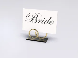 Wedding Rings Place Card Holder