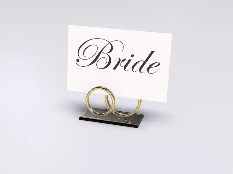 Wedding Rings Place Card Holder