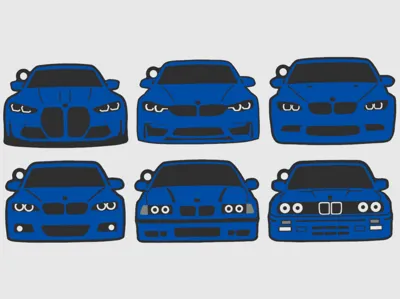 BMW M3 keychain collection E30/E36/E46/E90/F80/G80
