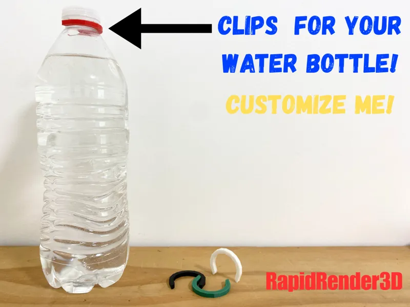 Customizable Reusable Water Bottle Neck Clip