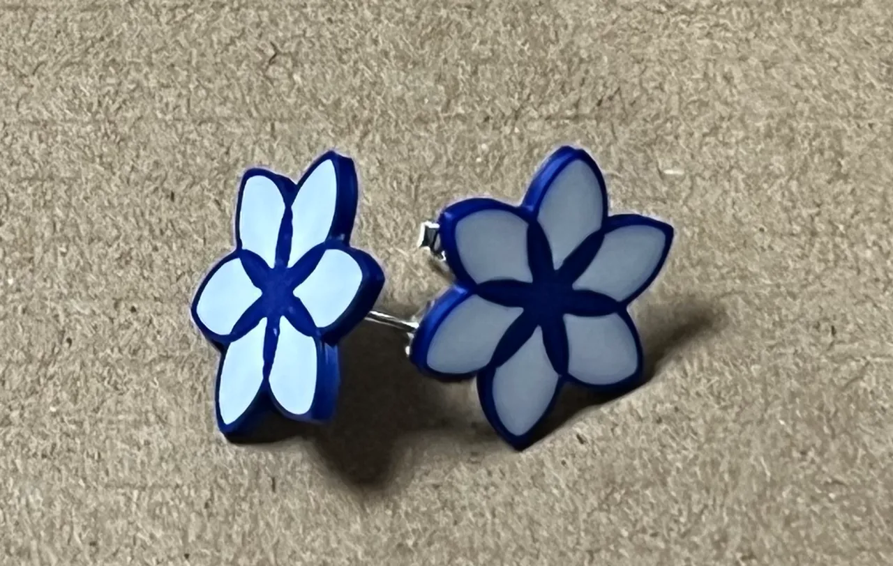 Small flower earrings view 2