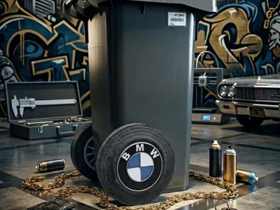 BMW Wheelie Bin Rim Hubcap