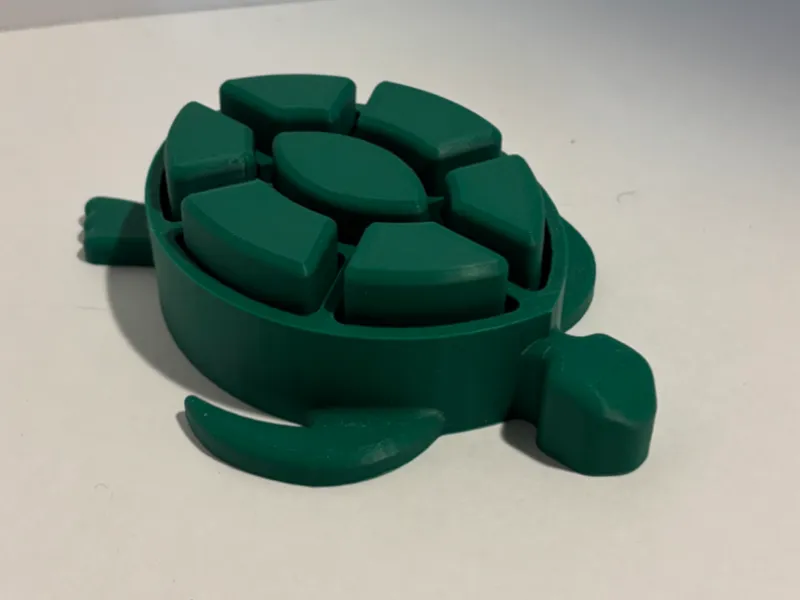Clicky Turtle Fidget - With 3D Printed Springs!