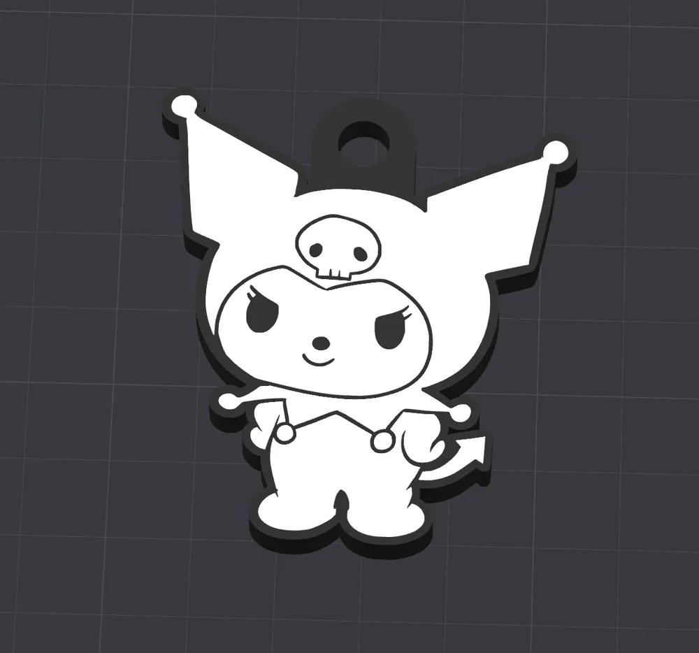 Kuromi Keychain - Free 3D Print Model - MakerWorld