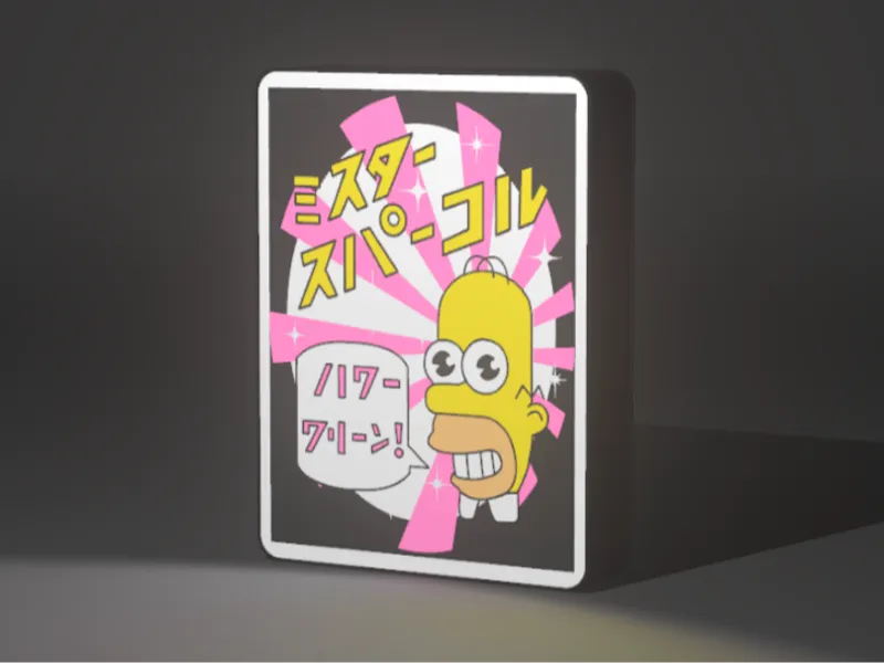 Lámpara LED 3D de Mr. Sparkle Los Simpson