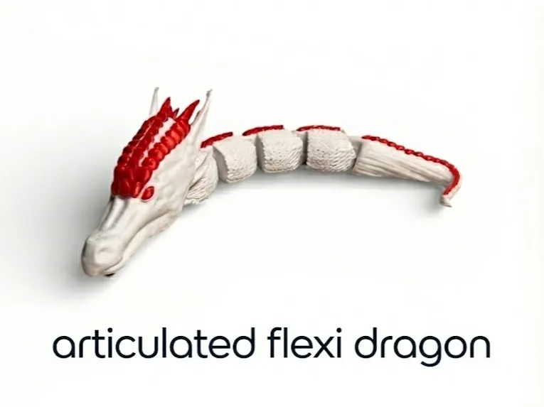 Articulated Flexi Dragon - AMS ready - Free 3D Print Model - MakerWorld
