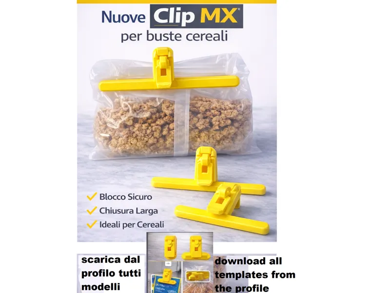 Clip MX Wide – Modello Largo per Sacchetti Cereali