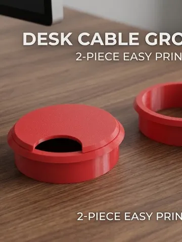 Tapa o cubierta: Customizable Desk Cable Grommet –2Piece Easy Print — vista de referencia 2