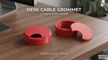 Tapa o cubierta: Customizable Desk Cable Grommet –2Piece Easy Print — vista de referencia 3