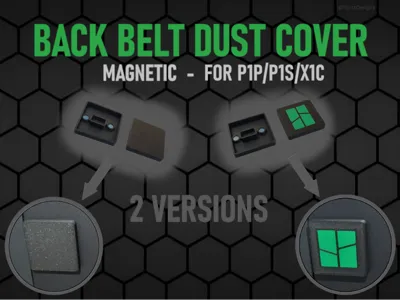 Back Belt Dust Cover for P1P/P1S/X1C [magnetic]