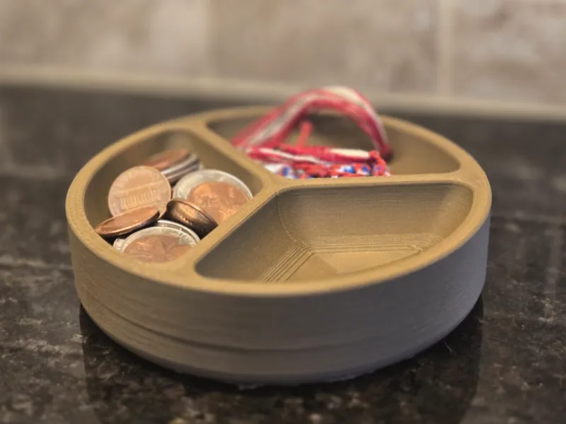 Modern Circular Coin and Key Tray