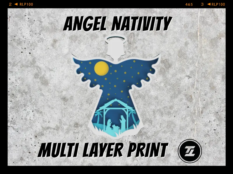Angel Nativity - Multi Layer Print