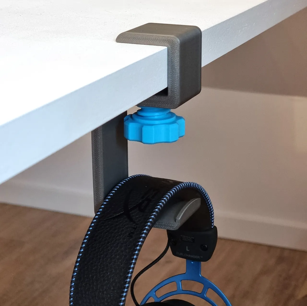 Headset Holder Under Desk view 2