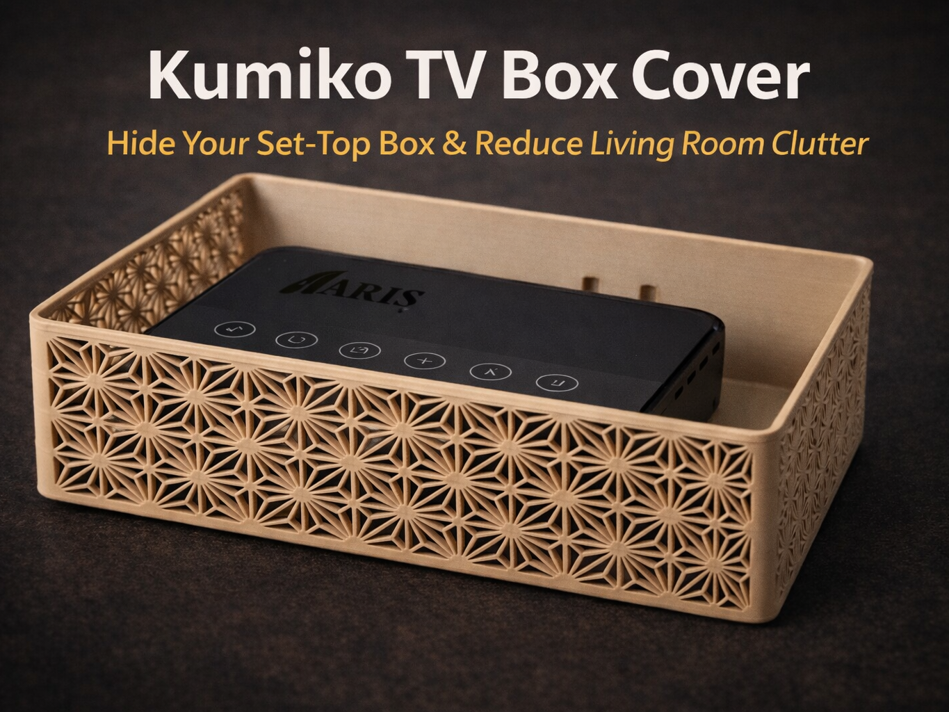 Kumiko TV Box Cover – Hide Your Set-Top Box