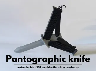 Pantographic fidget knife [CUSTOMIZABLE]