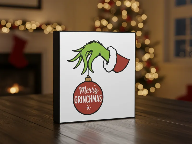 Merry GrinchMas - Grinch Hand Lightbox