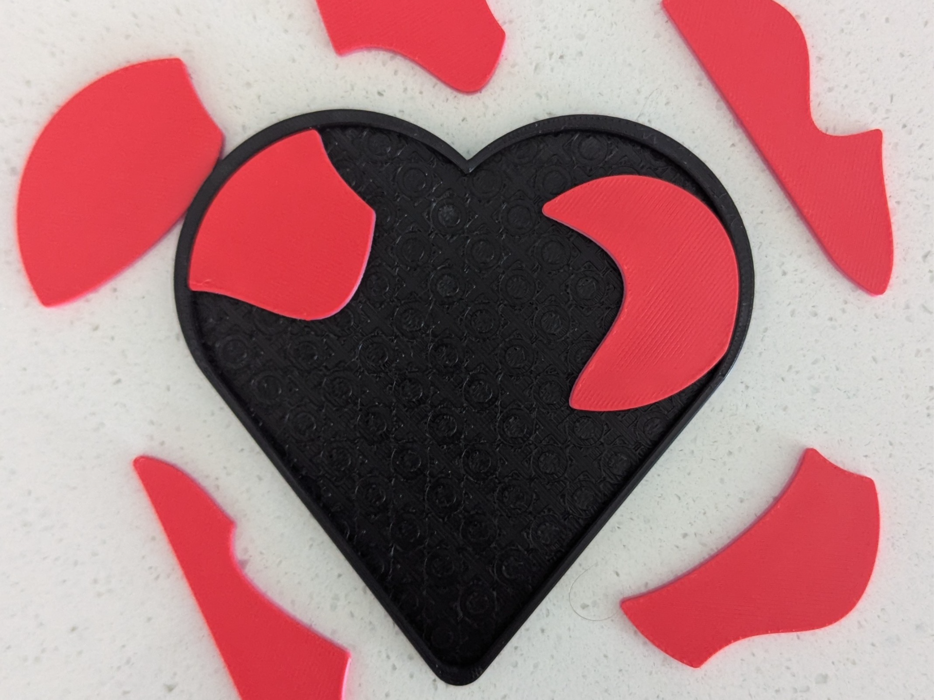 Simple, Yet Difficult Heart Tile Puzzle