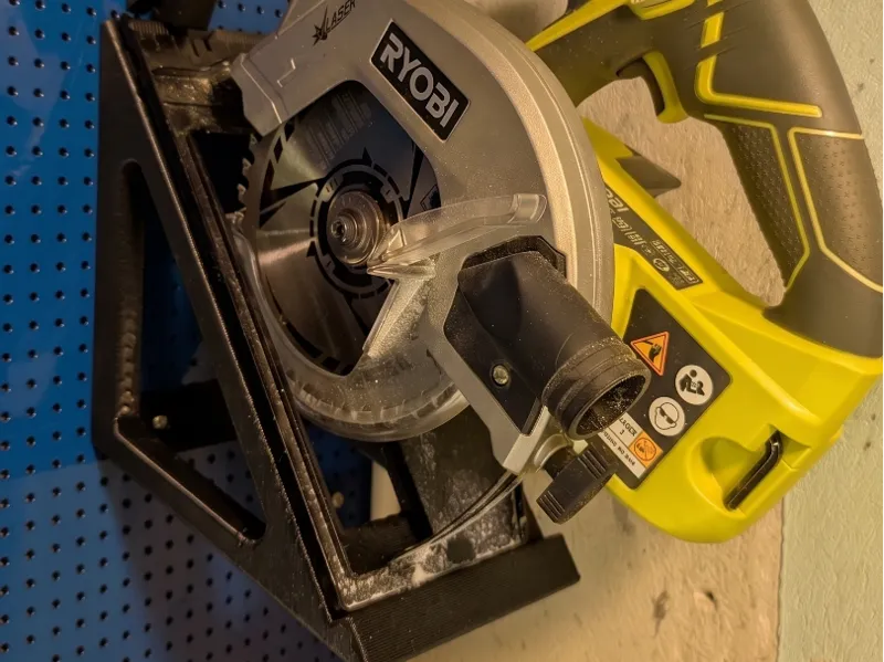 Ryobi Circular Saw Wall Mount - Biltema Pegboard