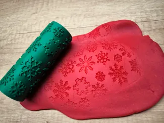 Snowflake playdoh roller