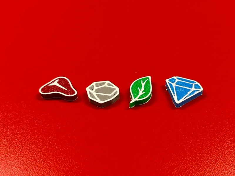 Token risorse per giochi da tavolo