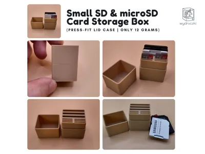 Small SD & microSD Card Storage Box