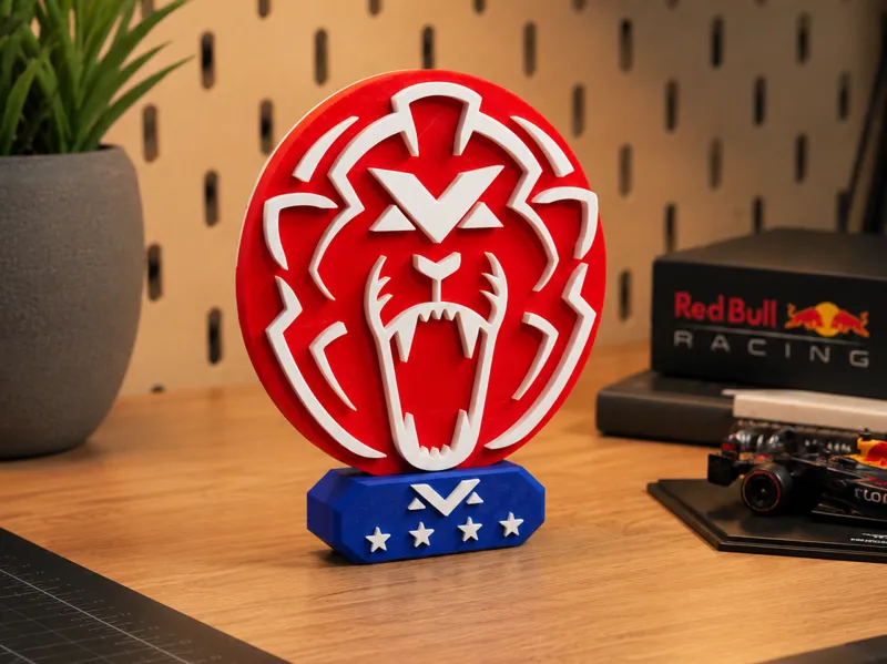 Max Verstappen Lion Logo Desk Display (Multicolor)