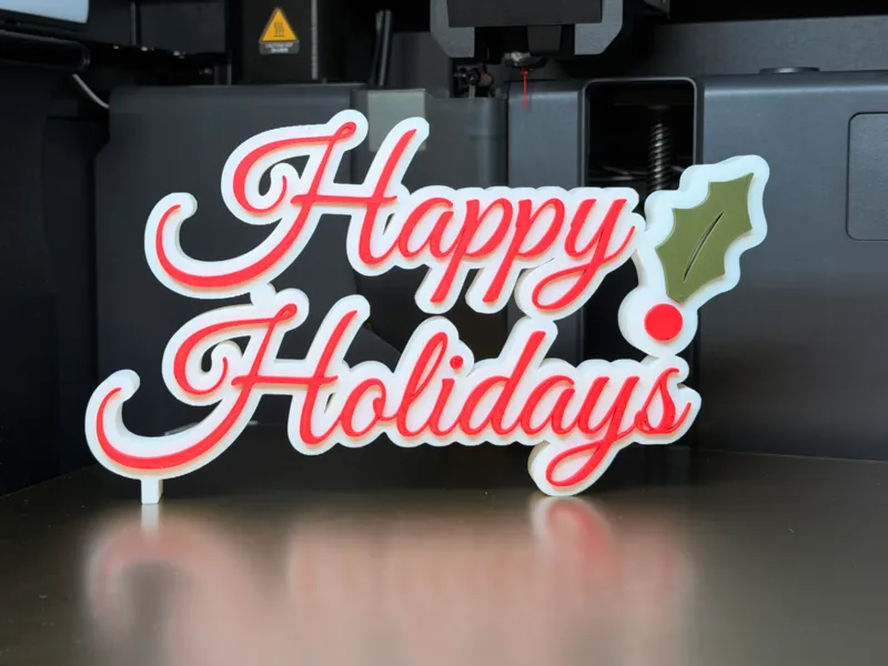 Happy Holidays - Holly Leaf