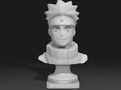 Naruto statue saying RASENGAN!!!!!