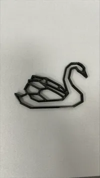 Silhouette cygne murale — photo 3