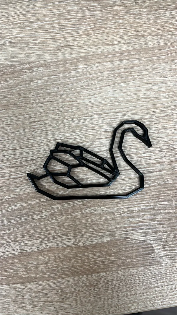 Silhouette cygne murale