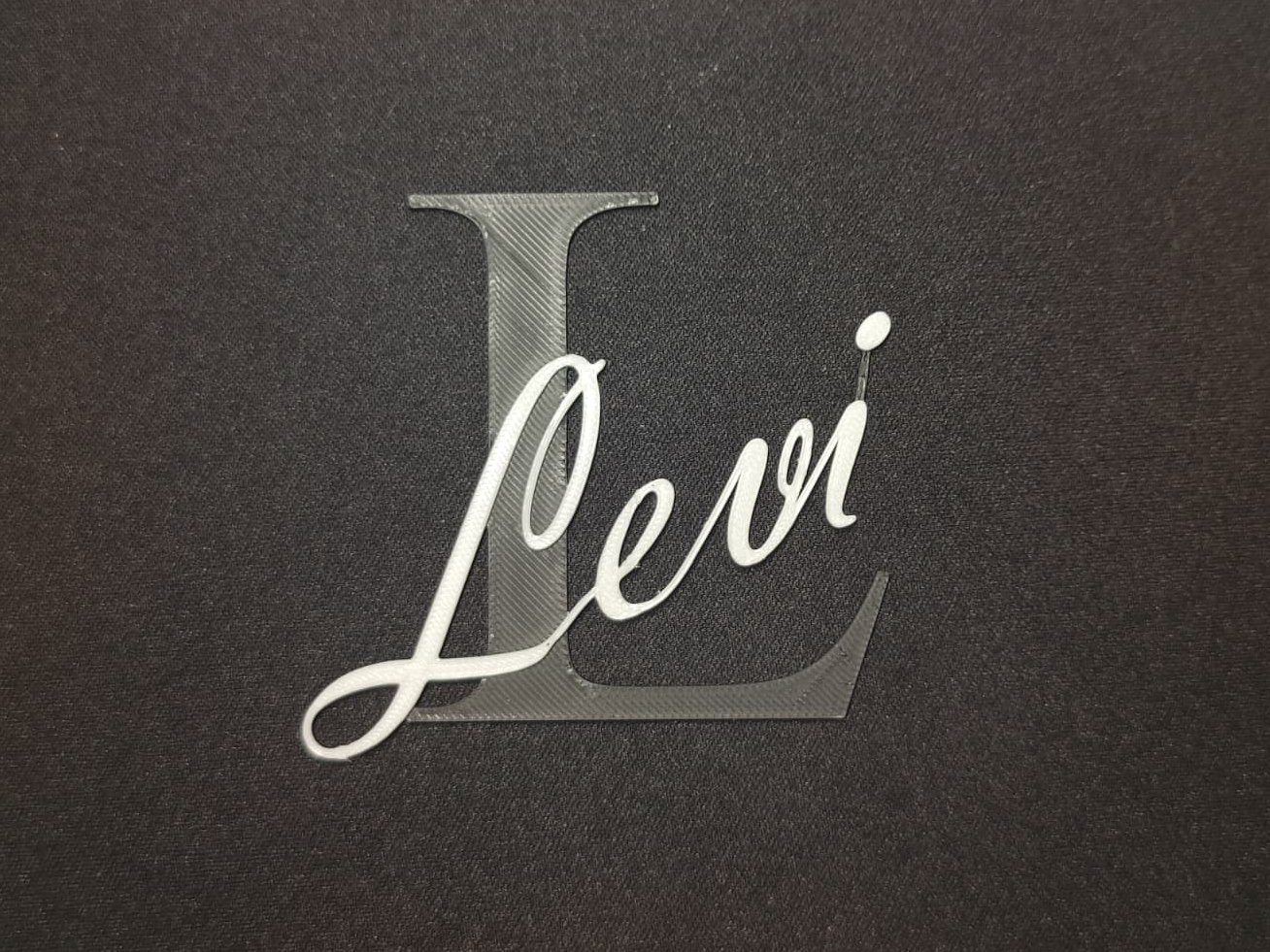 Door Name, Door Sign "Levi" – 2-Color, 6mm Thick