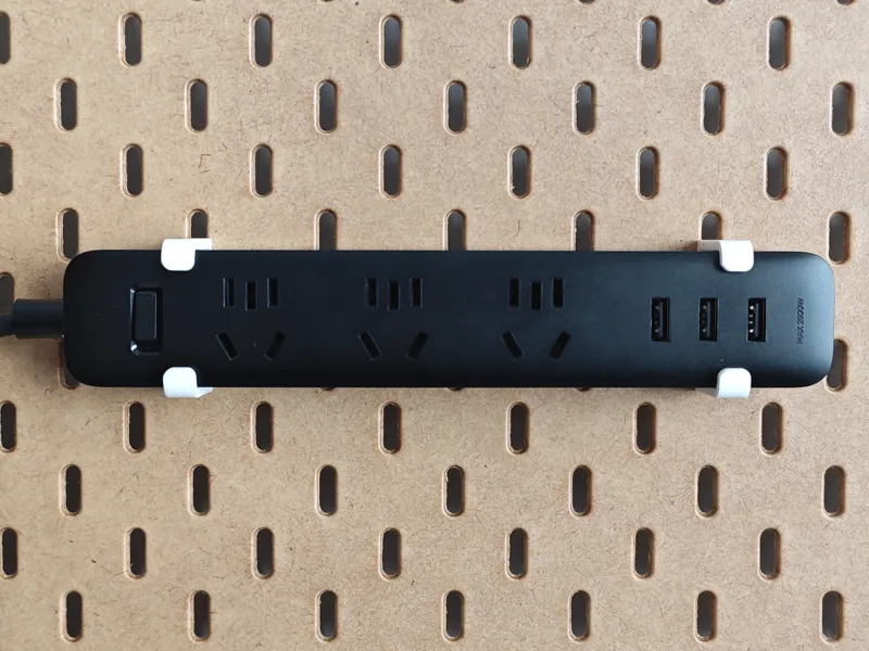 小米插线板（带3口USB）宜家SKADIS洞洞板挂架